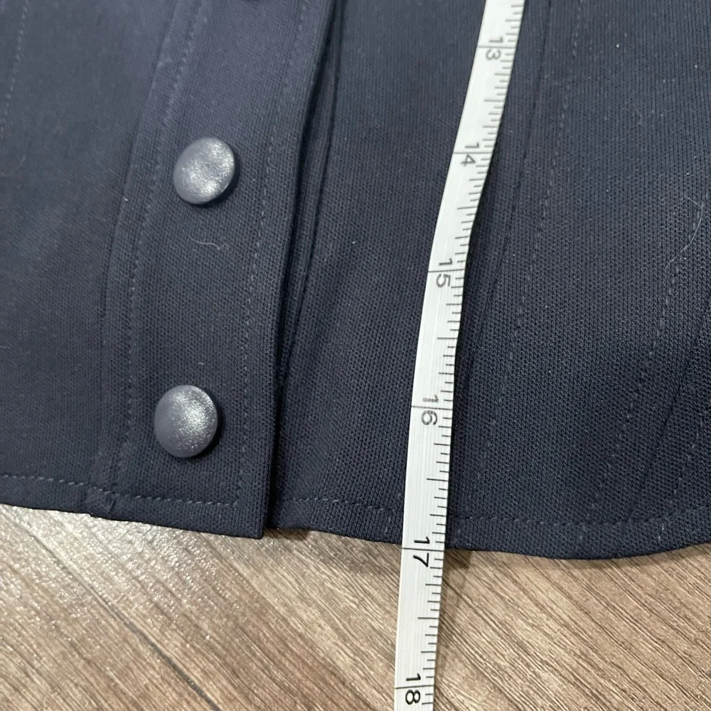 WAYF crop top navy blue Cora Snap front button top corset Dollskill free people - Picture 12 of 15